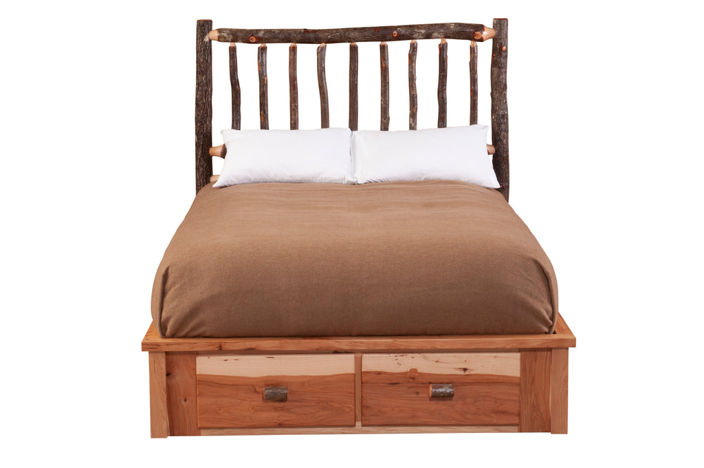 Hickory Log Footboard Dresser - Retreat Home Furniture