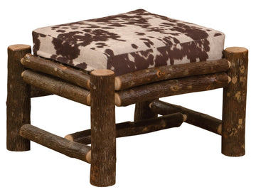 Hickory Log Large Ottoman - Retreat Home Furniture