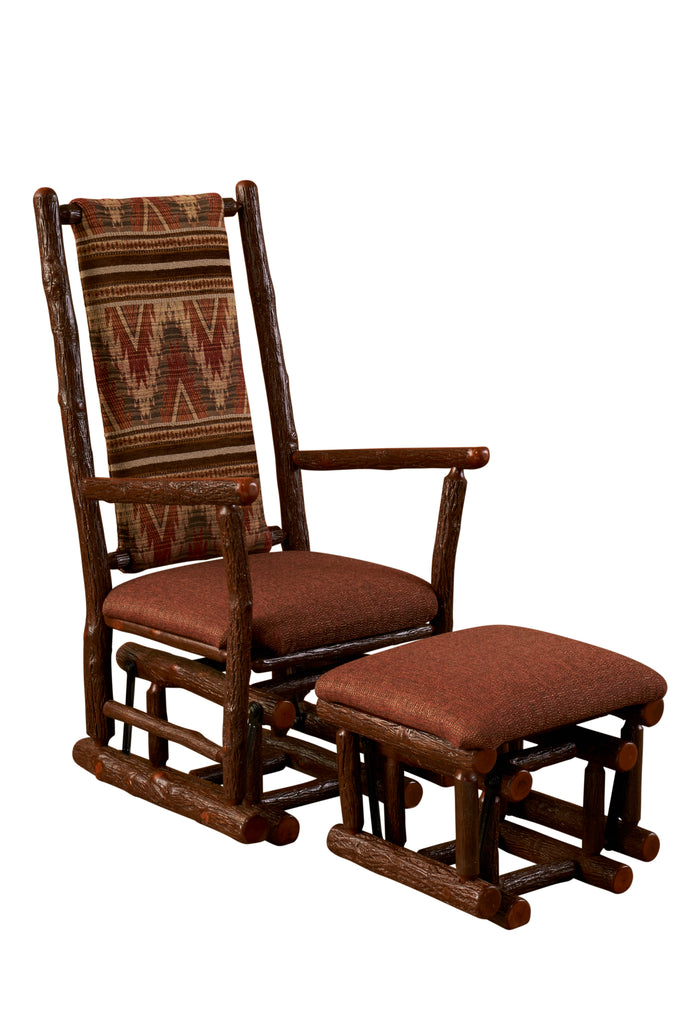 Hickory Log Gliding Rocker - Retreat Home Furniture