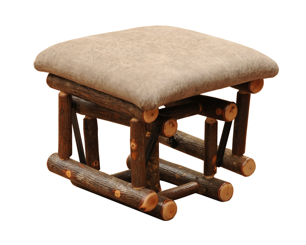 Hickory Log Gliding Ottoman - Retreat Home Furniture