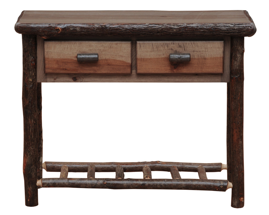 Hickory Log Two Drawer Sofa Table - Retreat Home Furniture