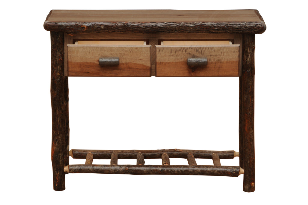 Hickory Log Two Drawer Sofa Table - Retreat Home Furniture