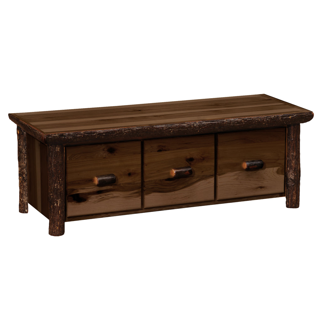 Hickory Log Entry Bench - Retreat Home Furniture