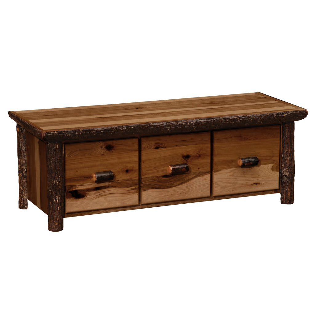 Hickory Log Entry Bench - Retreat Home Furniture