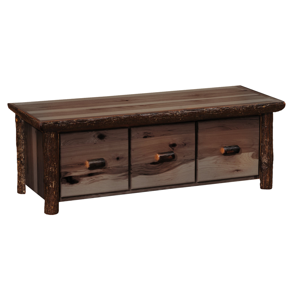 Hickory Log Entry Bench - Retreat Home Furniture