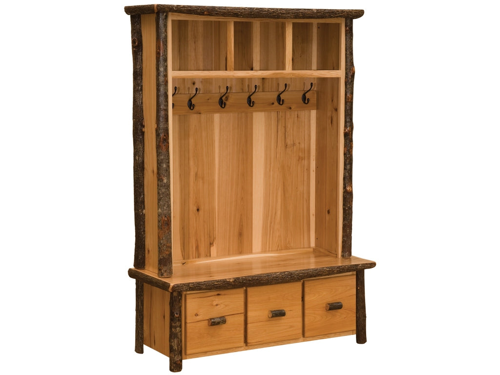 Hickory Log Entry Locker - Retreat Home Furniture