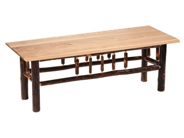 Hickory Log Bench - Retreat Home Furniture