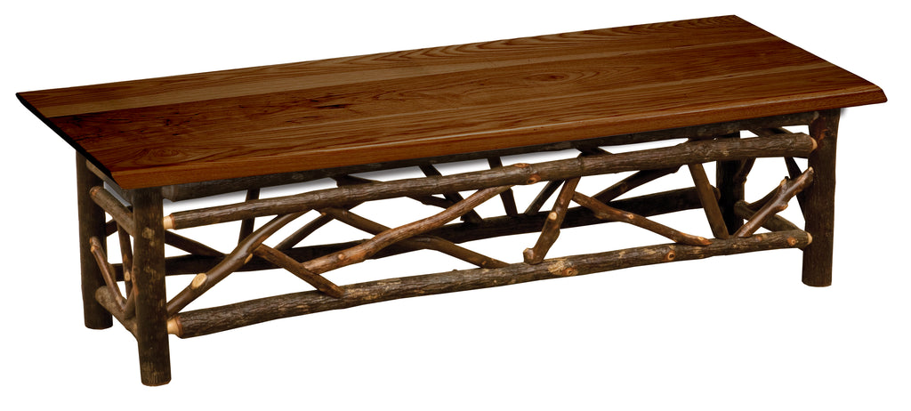 Hickory Log Twig Bench - Retreat Home Furniture