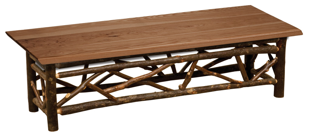 Hickory Log Twig Bench - Retreat Home Furniture