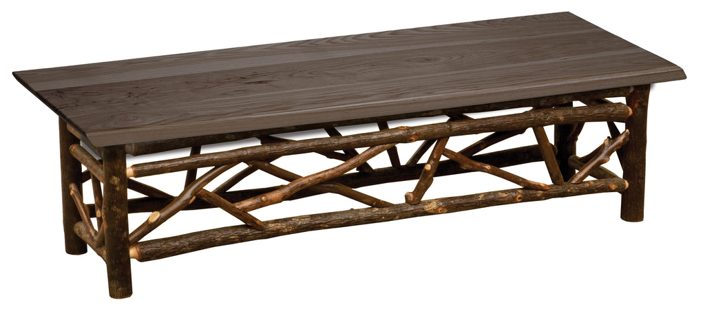 Hickory Log Twig Bench - Retreat Home Furniture