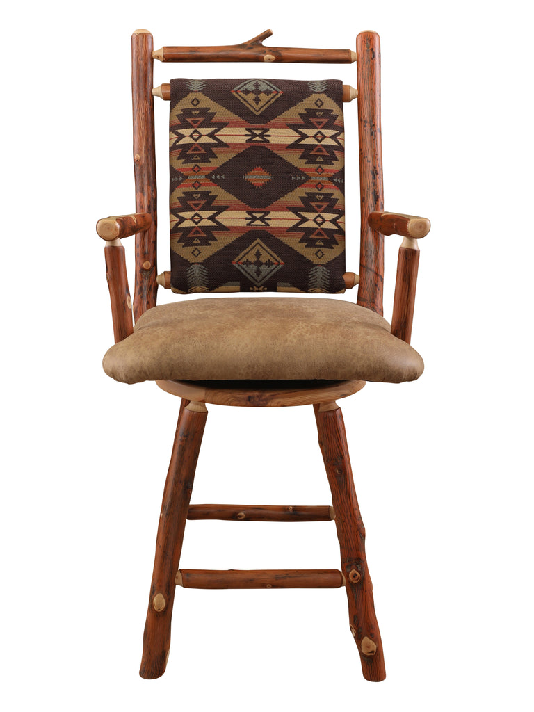 Hickory South Fork Swivel Counter Stool with Arms - Retreat Home Furniture