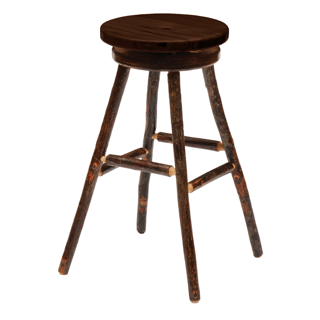 Hickory Round Swivel Barstool - Retreat Home Furniture