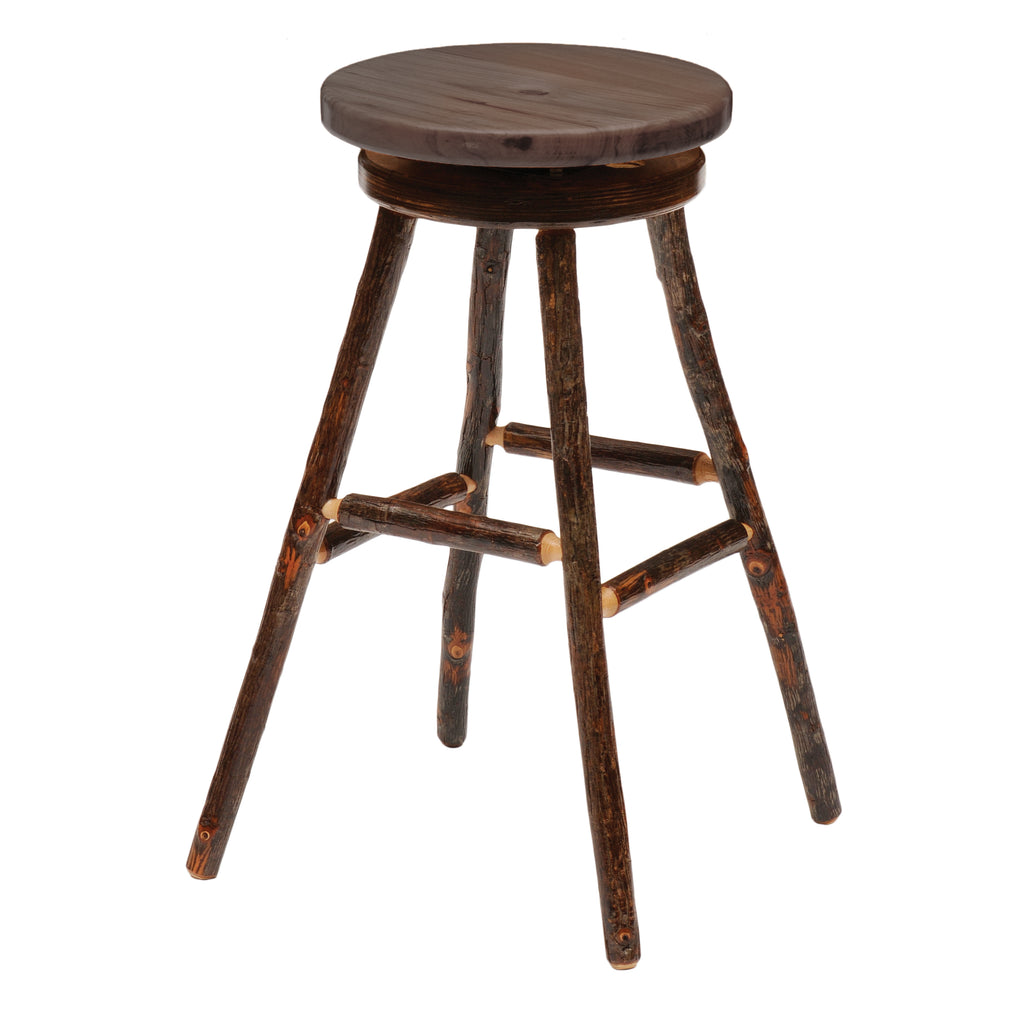 Hickory Round Swivel Counter Stool - Retreat Home Furniture