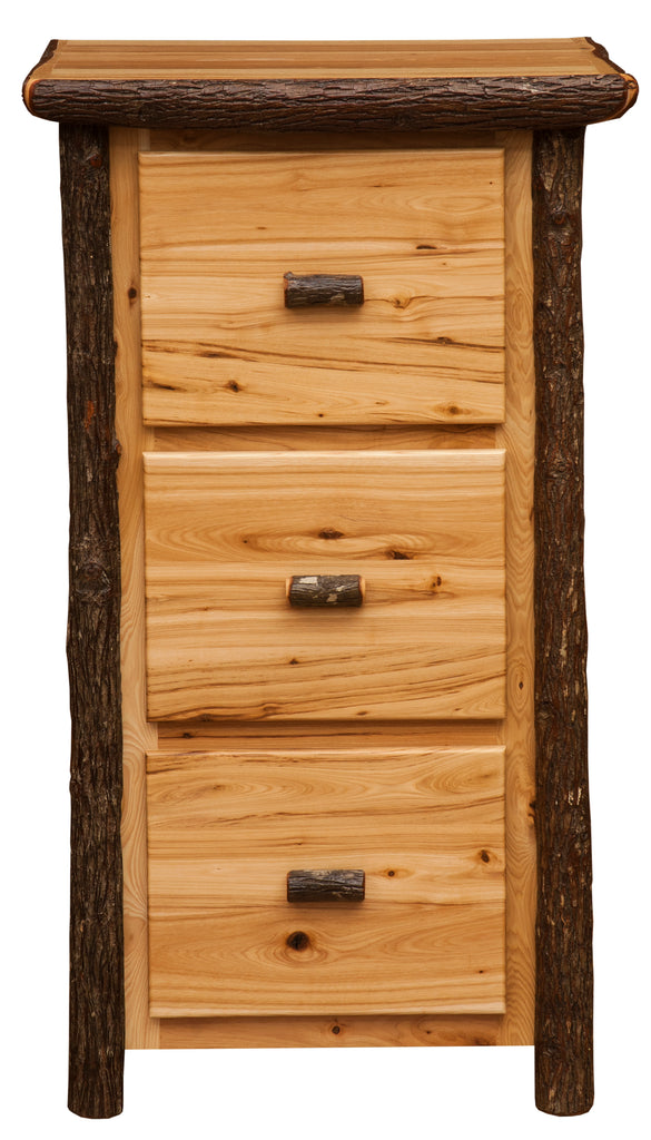 Hickory Log Three Drawer File Cabinet - Retreat Home Furniture