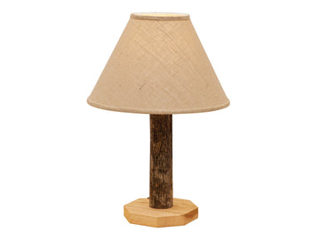 Hickory Log Table Lamp - with shade - Retreat Home Furniture