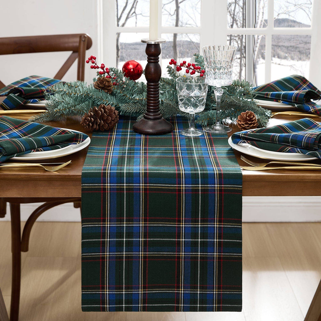 Stowe Tartan Holiday Plaid Table Runner - Retreat Home Furniture