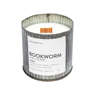 Bookworm Wood Wick Rustic Farmhouse Soy Candle - Retreat Home Furniture