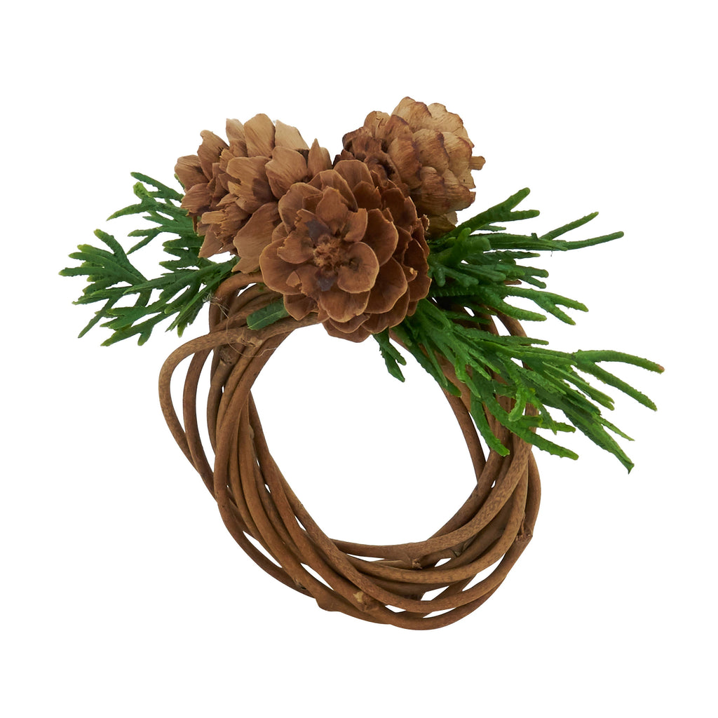 Rustic Charm Pine Cone Napkin Ring - Retreat Home Furniture