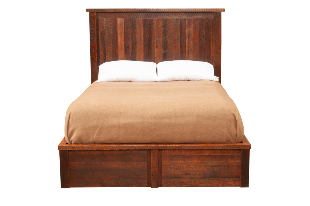 Barnwood Traditional Platform Bed - Retreat Home Furniture