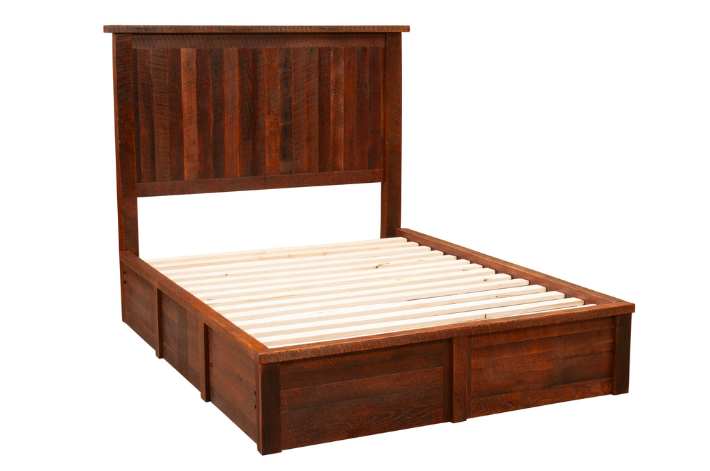 Barnwood Traditional Platform Bed - Retreat Home Furniture