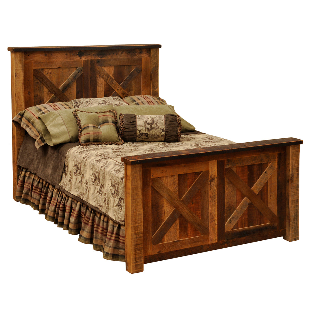 Barnwood Barndoor Bed - Retreat Home Furniture