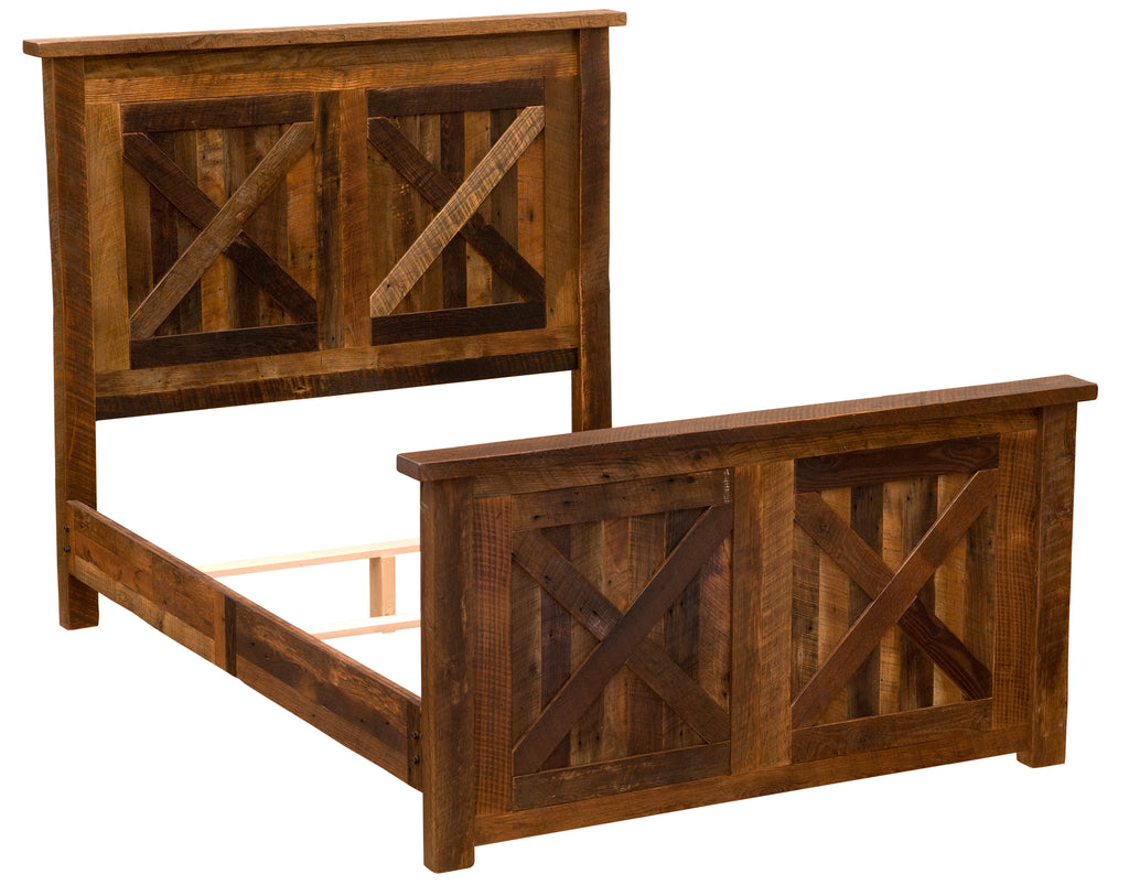 Barnwood Barndoor Bed - Retreat Home Furniture