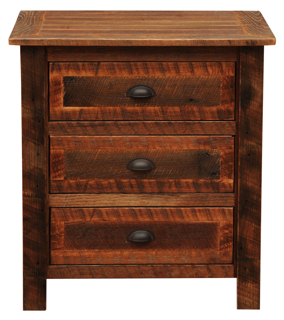 Barnwood XL Three Drawer Nightstand - Retreat Home Furniture