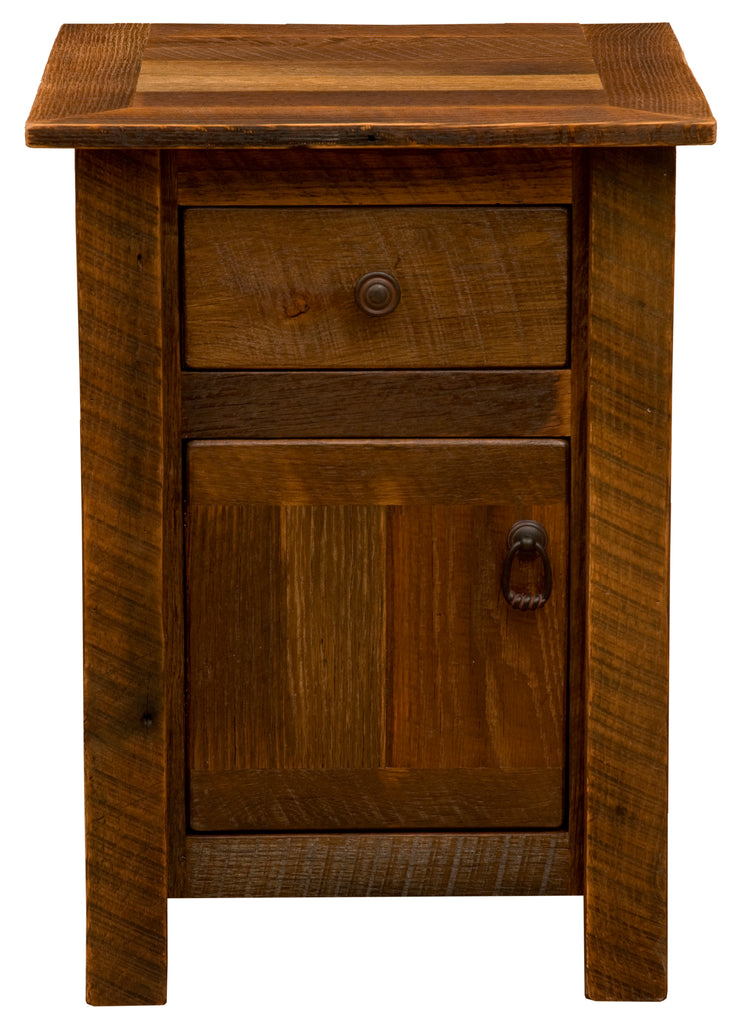 Barnwood Enclosed Nightstand - Retreat Home Furniture