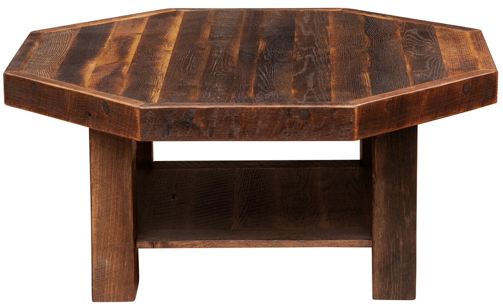 Barnwood Octagon Artisan Coffee Table - Retreat Home Furniture