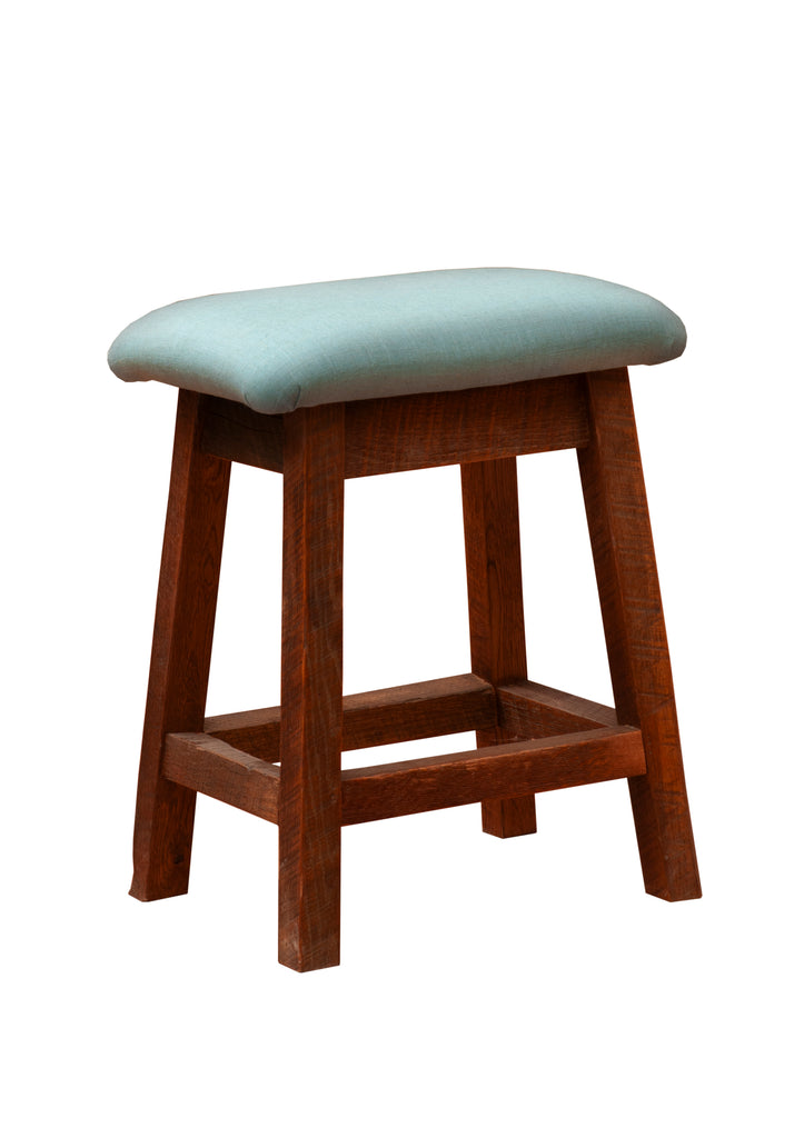 Barnwood Saddle Counter Stool - Retreat Home Furniture