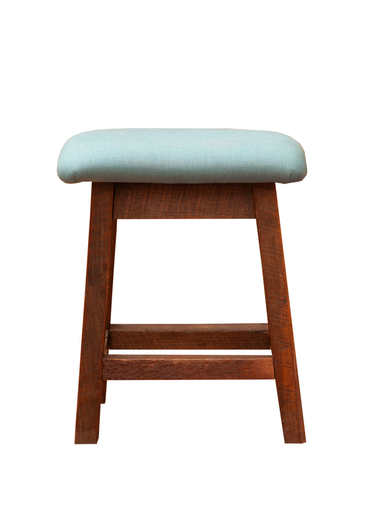 Barnwood Saddle Counter Stool - Retreat Home Furniture