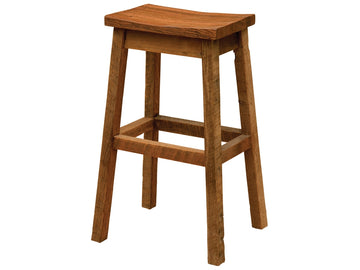 Barnwood Saddle Barstool - Retreat Home Furniture