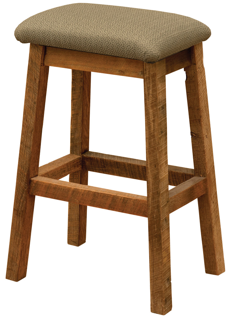 Barnwood Saddle Barstool - Retreat Home Furniture