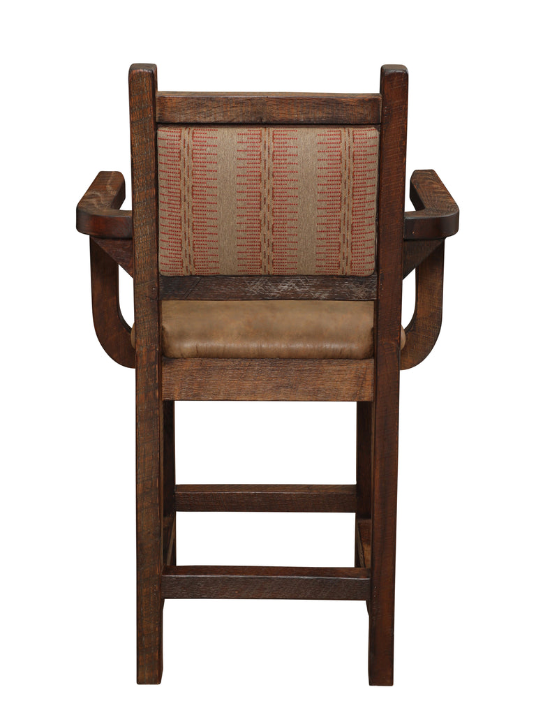 Barnwood Colonial Barstool with Arms - Retreat Home Furniture