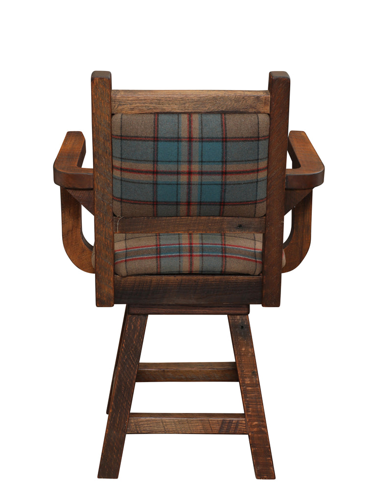 Barnwood Colonial Swivel Barstool with Arms - Retreat Home Furniture