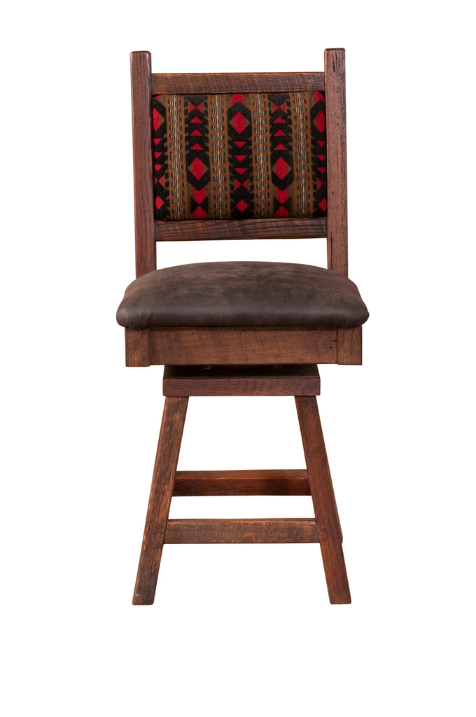 Barnwood Colonial Swivel Barstool - Retreat Home Furniture