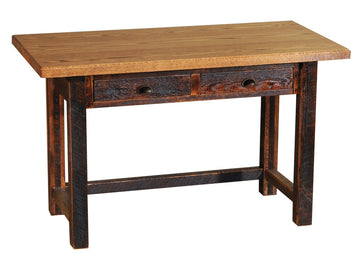 Barnwood Two Drawer Writing Desk - Retreat Home Furniture