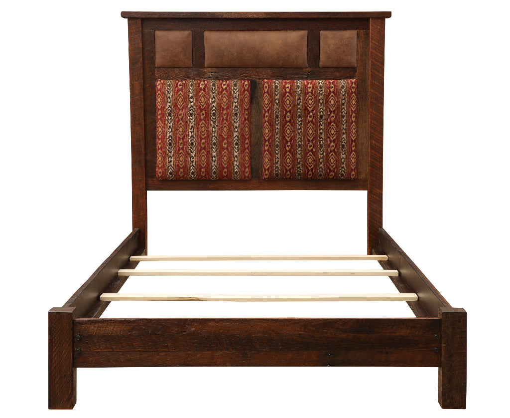 Barnwood Upholstered Bed - Retreat Home Furniture