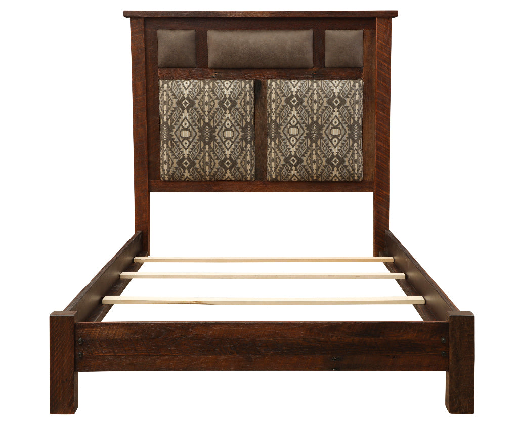 Barnwood Upholstered Bed - Retreat Home Furniture