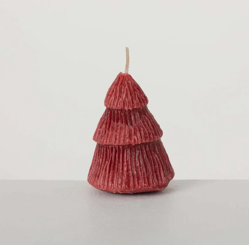 Red Christmas Tree Candle - Retreat Home Furniture