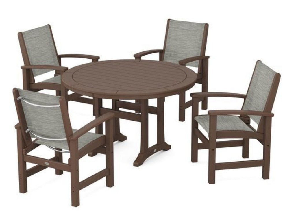 Coastal Folding Chair 5-Piece Dining Set - Retreat Home Furniture