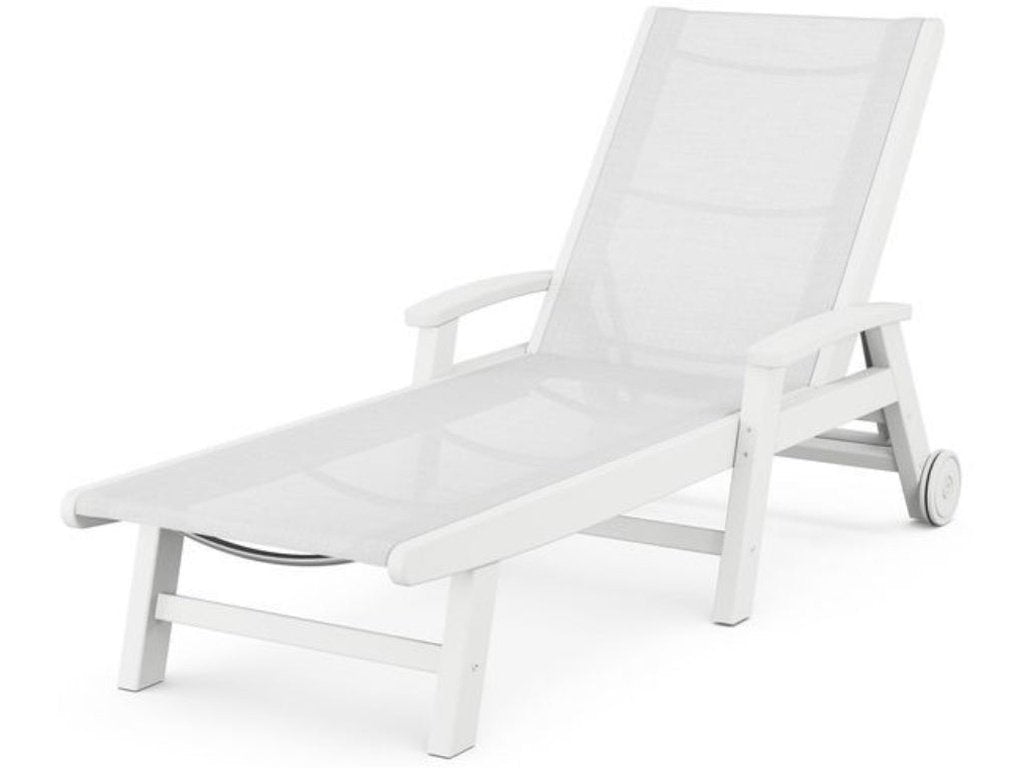 Coastal Chaise with Wheels - Retreat Home Furniture