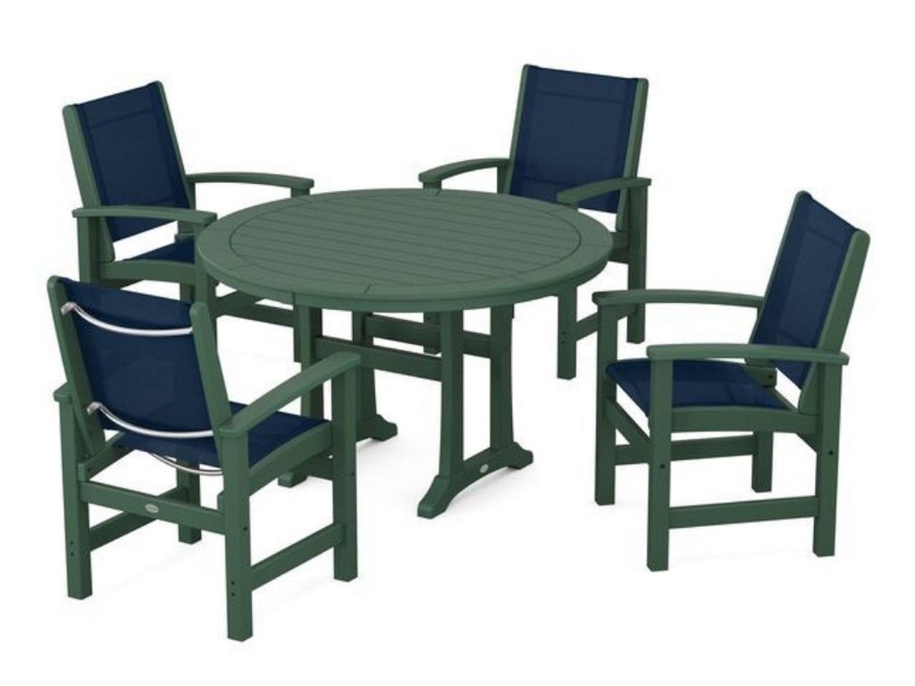 Coastal Folding Chair 5-Piece Dining Set - Retreat Home Furniture