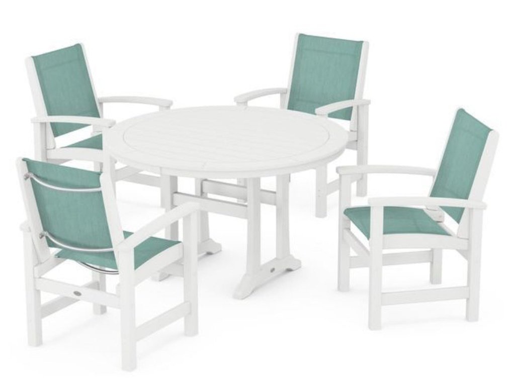 Coastal Folding Chair 5-Piece Dining Set - Retreat Home Furniture