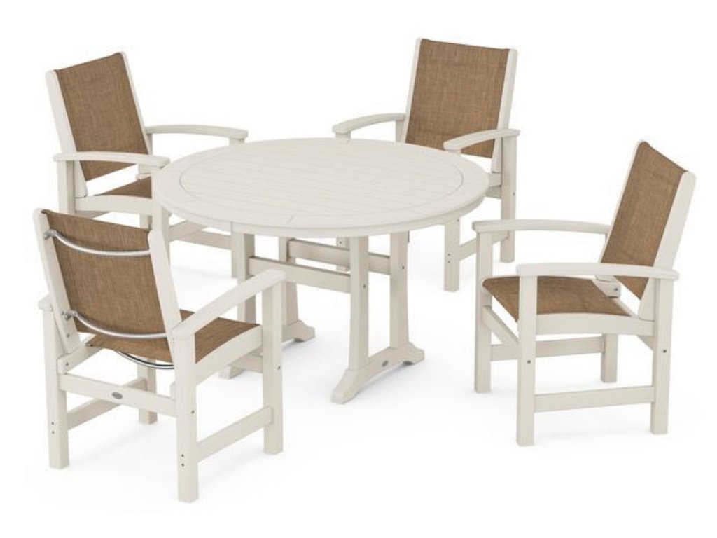 Coastal Folding Chair 5-Piece Dining Set - Retreat Home Furniture