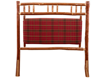 Hickory Log Upholstered Headboard - Retreat Home Furniture