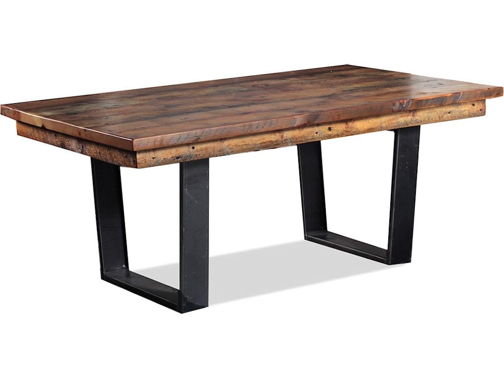 Custom Granary Dining Table Metal Base - Retreat Home Furniture