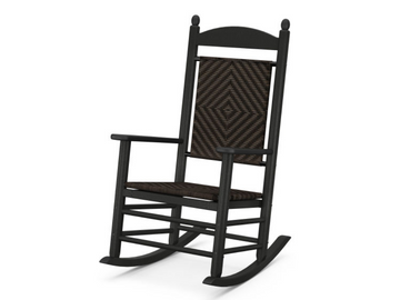 Jefferson Woven Rocking Chair White | Black - Retreat Home Furniture