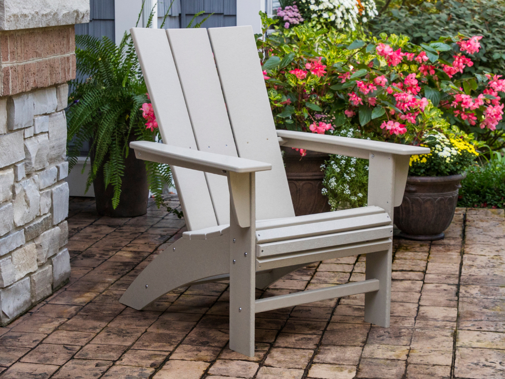 Modern Curveback Adirondack Chair in Vintage Finish - Retreat Home Furniture