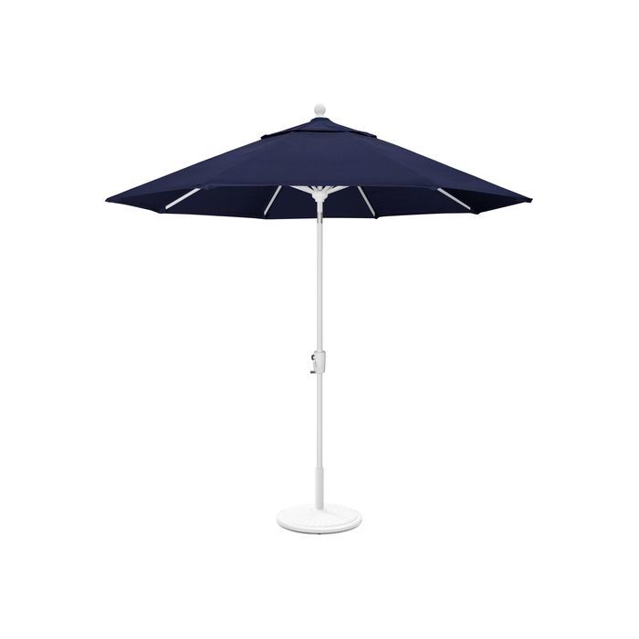 White 9' Tilt Market Umbrella & Base - Retreat Home Furniture